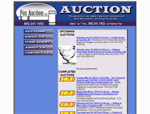 Tablet Screenshot of foxauctionservice.com